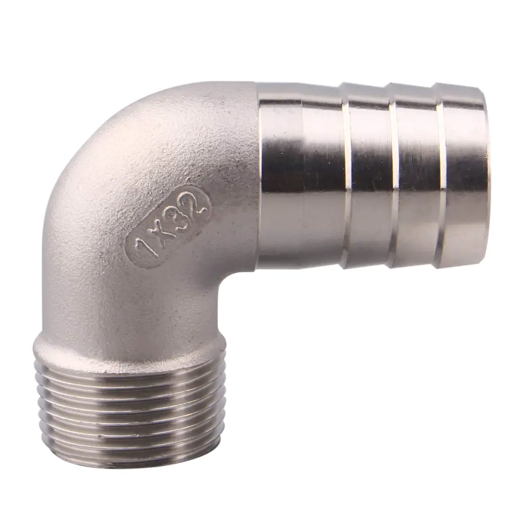 90º Threaded Hose Barb (Brass, 1/2" - 1/2")