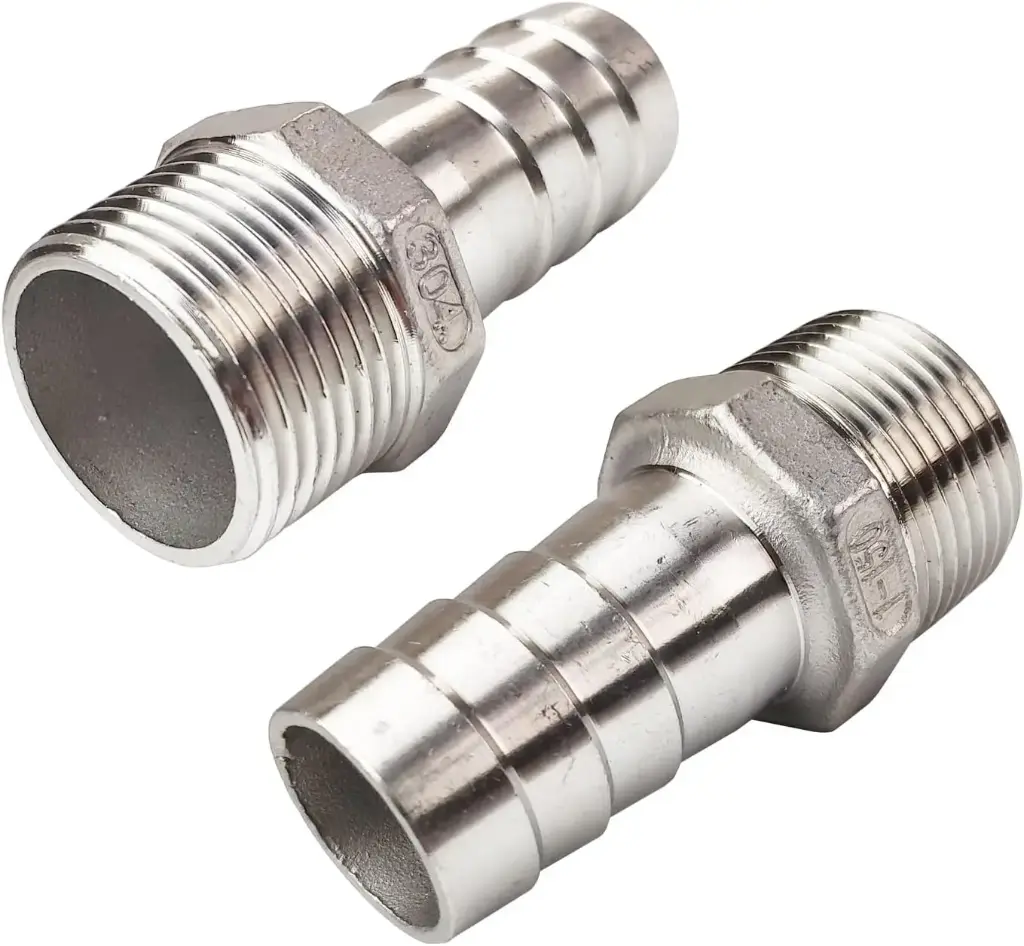 Threaded Hose Barb (Brass, 1/2" - 1/2")